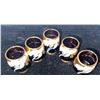 Image 6 : Hand-Painted Glass Decanter with Gold Trim and Five Matching Glasses