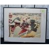 Image 1 : Framed Colour Photograph of CFL Football Game Action Scene