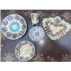 Image 2 : JKW and Royal Crown Hand Painted Porcelain Tea Set, Western Germany, 6 Pieces