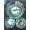 Image 2 : Blue Pressed Glass Serving Bowls and Dishes