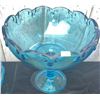 Image 3 : Blue Pressed Glass Serving Bowls and Dishes
