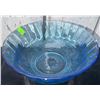 Image 2 : Blue Glass Including Carnival, Depression, and Art Decor Bowls and Dishes