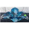 Image 4 : Blue Glass Including Carnival, Depression, and Art Decor Bowls and Dishes