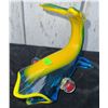 Image 6 : Frosted Blue and Green Glass Holders with Murano Style Dolphin Figurine
