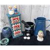 Image 1 : Ceramic Figurines, Trinket Drawers, Blue Jug, Candle Holder and Vase