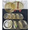 Image 1 : Yellow Depression Glass Serving Set with Plates, Bowls, and Platters, 11 Pieces