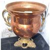 Image 3 : Brass and Copper Decorative Lot: Candleholders, Basket, Apple, Pedestal and Bowl