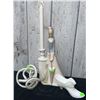 Image 1 : Three Decorative Items: Lady Figurine Candleholder, White Glass Shoe, Knotted Orb