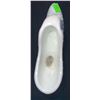Image 4 : Three Decorative Items: Lady Figurine Candleholder, White Glass Shoe, Knotted Orb