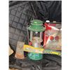 Image 3 : Camping Lot With Coleman Lantern, Axe, Fuel Can, Plano Box, Chairs, Swing Top