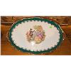 Image 1 : Porcelain Oval Serving Tray with Gold Trim and Courting Scene Decoration