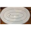 Image 3 : Porcelain Oval Serving Tray with Gold Trim and Courting Scene Decoration
