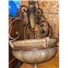 Image 3 : 3 Glass and Metal Flush Mount Light Fixtures with Decorative Scroll Detail