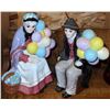 Image 4 : Crystal Decanter Top Candy Dispenser with Wooden Base and Ceramic Balloon Vendors Pair