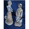 Image 2 : 4 Spanish Porcelain Figurines, D'Art and Tengra, Woman, Hunter, Lady, Seated Figure