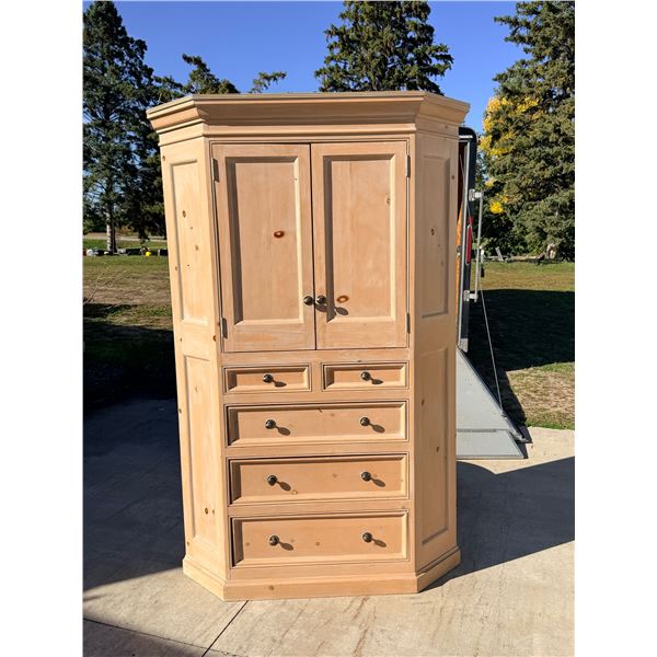SOLID PINE CORNER CABINET