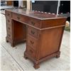 Image 11 : ANTIQUE LEATHER TOP PEDESTAL DESK
