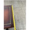 Image 14 : ANTIQUE LEATHER TOP PEDESTAL DESK