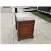 Image 4 : ANTIQUE LEATHER TOP PEDESTAL DESK