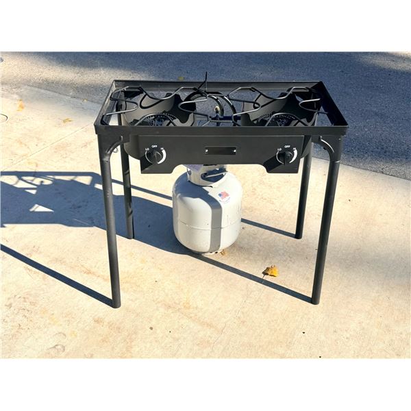 DOUBLE BURNER OUTDOOR/CAMPING PROPANE GAS STOVE - NEW, NEVER USED!