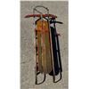 Image 1 : VINTAGE HIAWATHA WOODEN AND METAL SNOW SLED WITH A STEERING CROSSBAR