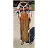 Image 2 : VINTAGE HIAWATHA WOODEN AND METAL SNOW SLED WITH A STEERING CROSSBAR