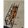Image 7 : VINTAGE HIAWATHA WOODEN AND METAL SNOW SLED WITH A STEERING CROSSBAR