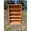 Image 1 : SOLID WOOD 5-SHELF GOLDEN OAK BOOKCASE