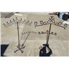 Image 1 : ANTIQUE WROUGHT IRON FLOOR CANDELABRAS; LOT OF 2