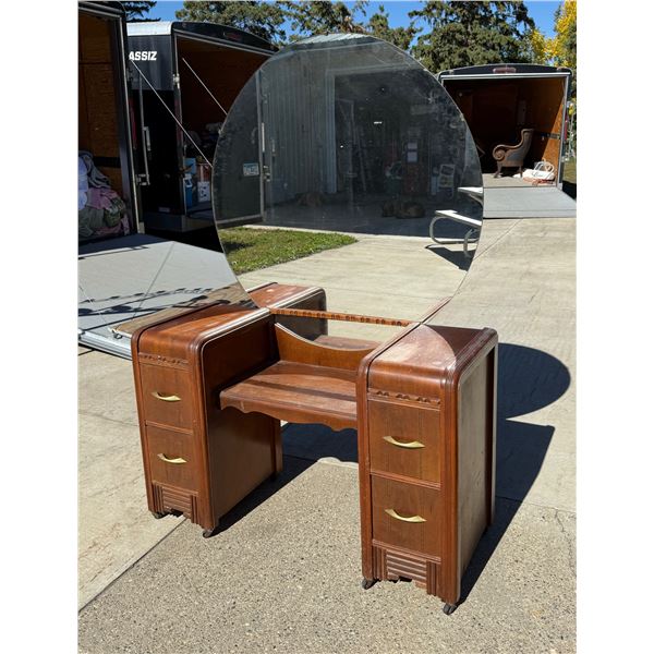 VINTAGE ART DECO WATERFALL VANITY