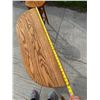 Image 7 : HALF-MOON CONSOLE TABLE, SWIVEL BAR STOOL, AND WOODEN STEPSTOOL