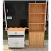 Image 1 : TALL BOOKCASE/HUTCH AND SMALL ACCENT/STORAGE CABINET