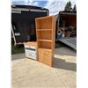 Image 8 : TALL BOOKCASE/HUTCH AND SMALL ACCENT/STORAGE CABINET