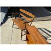 Image 4 : HEIRLOOM BENCH BY ETHAN ALLEN AND VINTAGE MID-CENTURY STREAMLINE MODERNE LOW 2-TIER WOOD BOOKSHELF