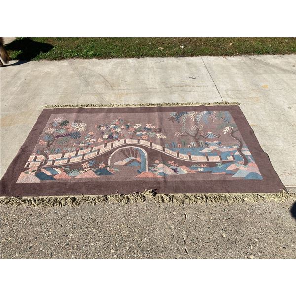 CHINESE ART DECO PEKING PICTORIAL RUG - 7-FT X 4-FT