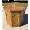 Image 3 : VINTAGE OCTAGONAL WOOD STORAGE END TABLE