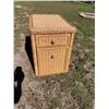 Image 1 : BOHO CHIC VINTAGE WOVEN WICKER AND RATTAN CABINET