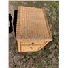 Image 2 : BOHO CHIC VINTAGE WOVEN WICKER AND RATTAN CABINET