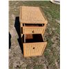 Image 4 : BOHO CHIC VINTAGE WOVEN WICKER AND RATTAN CABINET