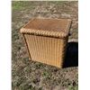 Image 6 : BOHO CHIC VINTAGE WOVEN WICKER AND RATTAN CABINET