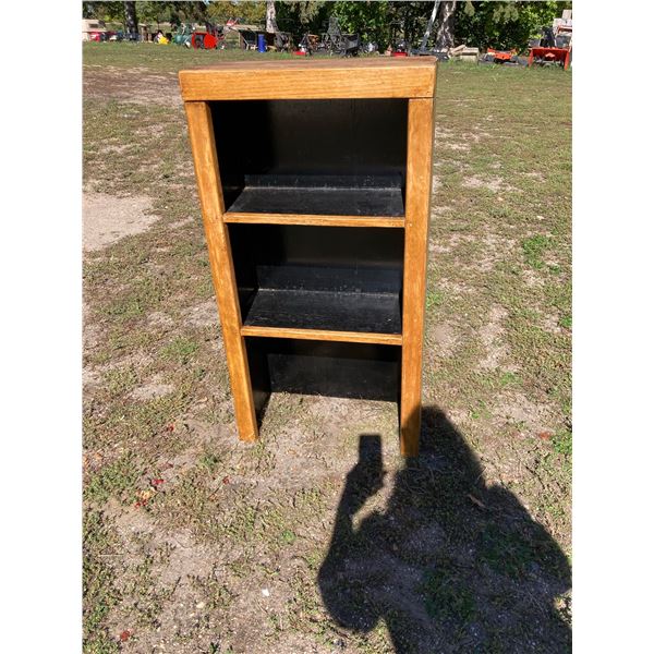 OPEN-FRONT WOODEN STORAGE SHELF OR CD/MEDIA RACK