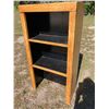 Image 3 : OPEN-FRONT WOODEN STORAGE SHELF OR CD/MEDIA RACK