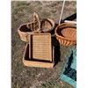 Image 2 : WOODEN QUILT/BLANKET RACK AND BASKETS/CRATES