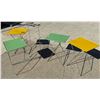 Image 9 : VINTAGE SET OF FOUR DURHAM HANDI-TABLES METAL FOLDING TV TRAY TABLES