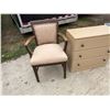 Image 2 : CHEST OF DRAWERS/DRESSER AND UPHOLSTERED WOODEN ARMCHAIR
