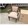 Image 4 : CHEST OF DRAWERS/DRESSER AND UPHOLSTERED WOODEN ARMCHAIR