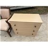 Image 5 : CHEST OF DRAWERS/DRESSER AND UPHOLSTERED WOODEN ARMCHAIR