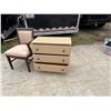 Image 8 : CHEST OF DRAWERS/DRESSER AND UPHOLSTERED WOODEN ARMCHAIR