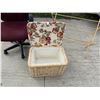Image 6 : OFFICE CHAIR, SEWING BASKET, AND DRYING RACK