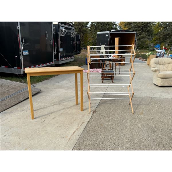 FOLDING DRYING RACK AND FOLDING TABLE (OR A TABLE FOR ANYTHING YOU WANT IT TO BE)
